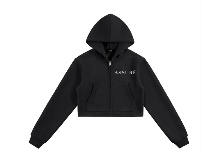 ASSURÉ Women’s Premium Cropped Zip-Up Hoodie Sweatsuit