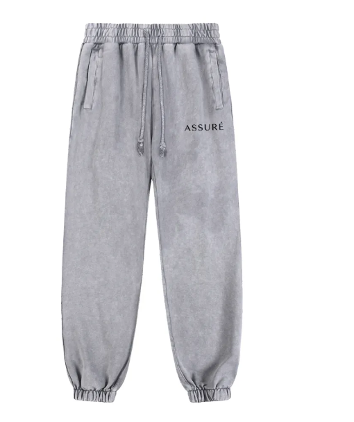 ASSURÉ Men's Premium Wash Hand-Frayed Heavyweight Jogger Sweatsuit