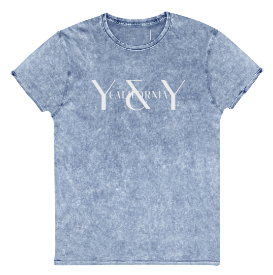 Women's-Yourself and You-Young And Gifted and Black California- Blue Denim Husky T-Shirt