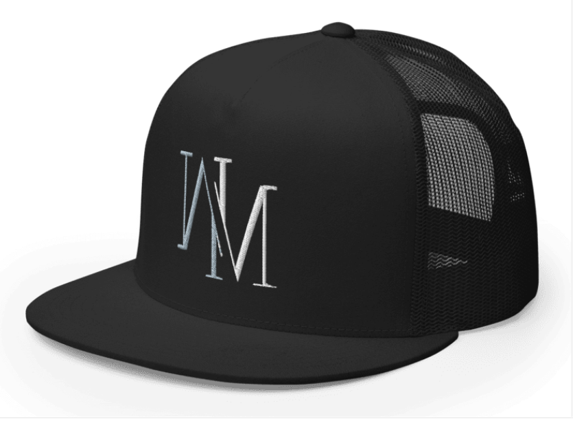 Men's Trucker Hat- Embroidered Double M Major Figures Hat