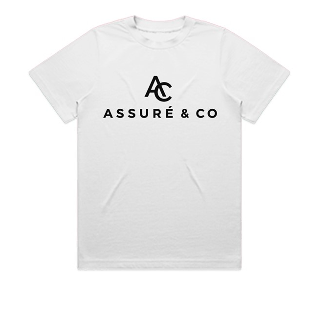 ASSURÉ & CO Women's  Signature Monogram Premium Heavyweight Tee