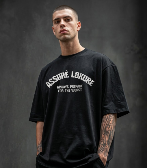 ASSURÉ LOXURÉ | Men’s Distressed Logo Premium Heavyweight T-Shirt