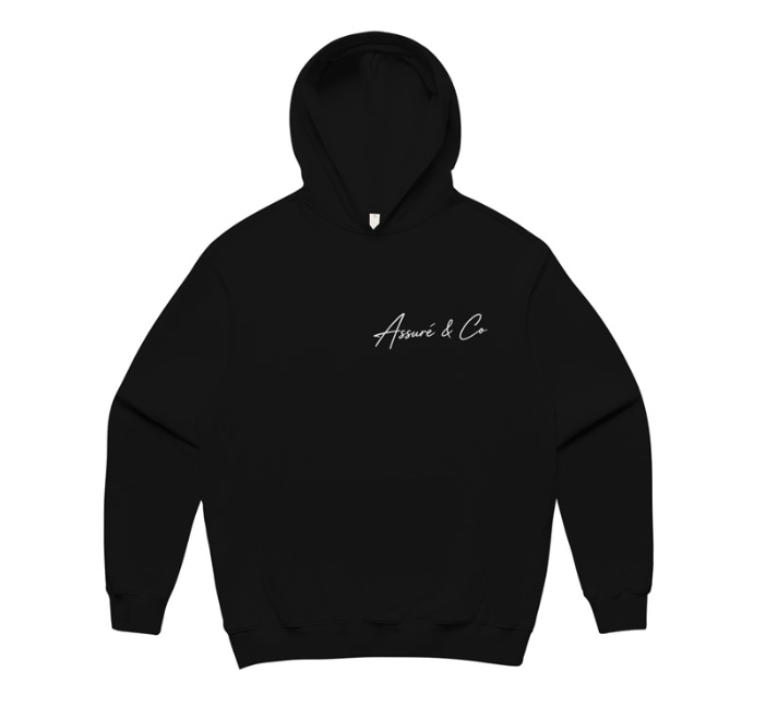 ASSURÉ & CO Men's Maison French Terry Heavyweight Hoodie-Black