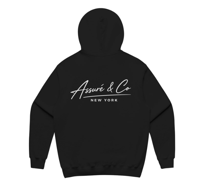 ASSURÉ & CO Men's Maison French Terry Heavyweight Hoodie-Black