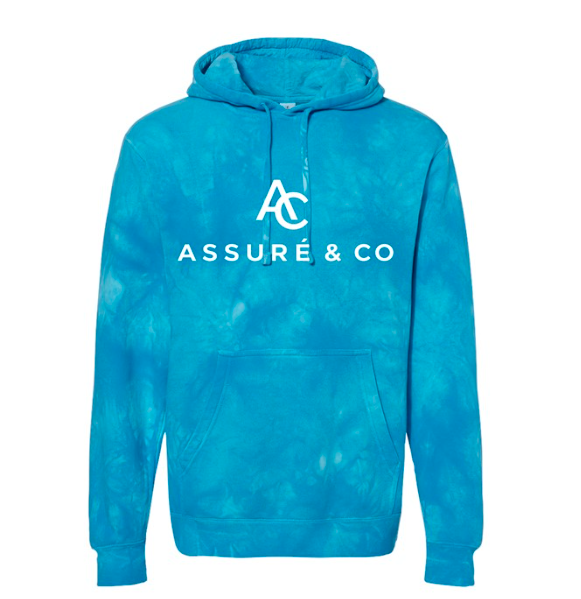 ASSURÉ & CO Men's Earthwash Midweight Luxe Tie Dye Hoodie