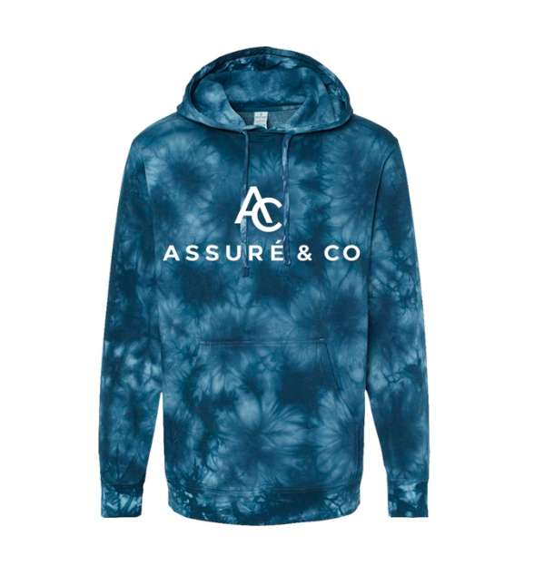 ASSURÉ & CO Men's Earthwash Midweight Luxe Tie Dye Hoodie