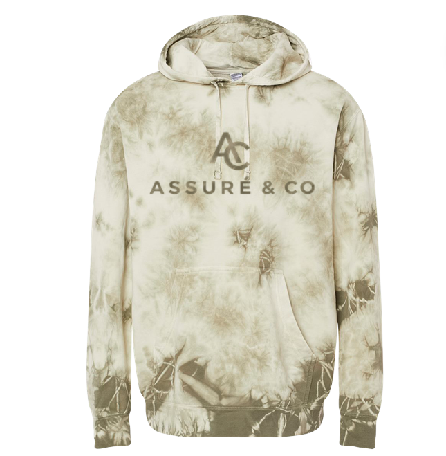ASSURÉ & CO Men's Earthwash Midweight Luxe Tie Dye Hoodie