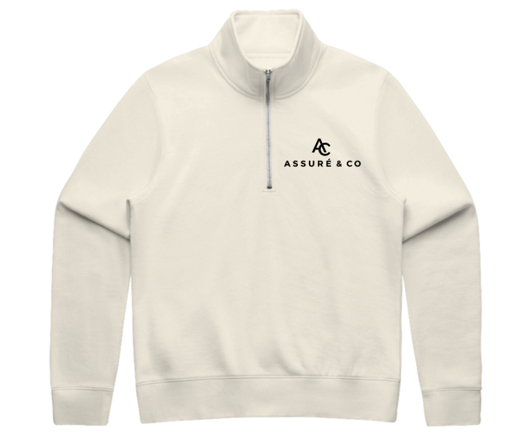 ASSURÉ & CO Women’s Premium Half Zip Mid-Heavyweight Sweatshirt