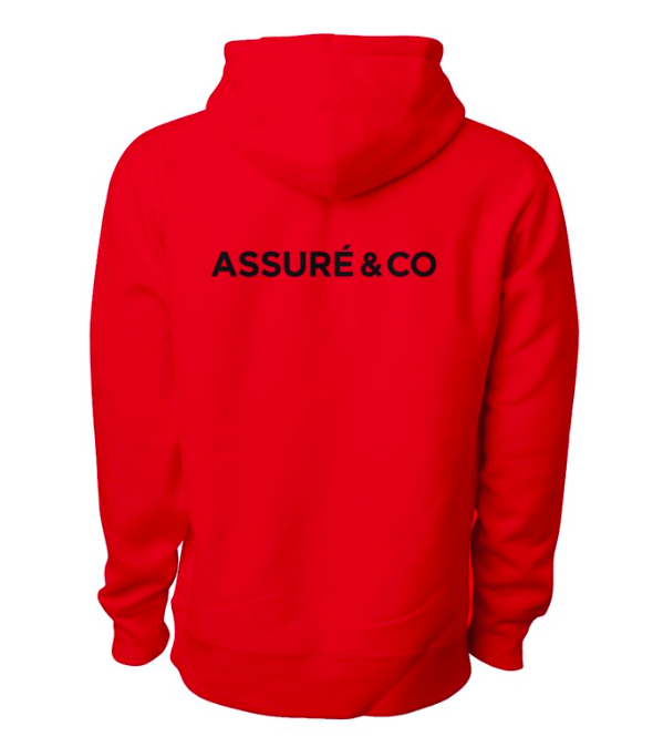 ASSURÉ & CO Men’s Premium Heavyweight Velocity Red Hoodie