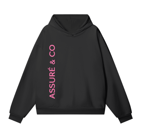 ASSURÉ & CO Women’s Bubblegum Luxe Heavyweight Hidden Pocket Hoodie