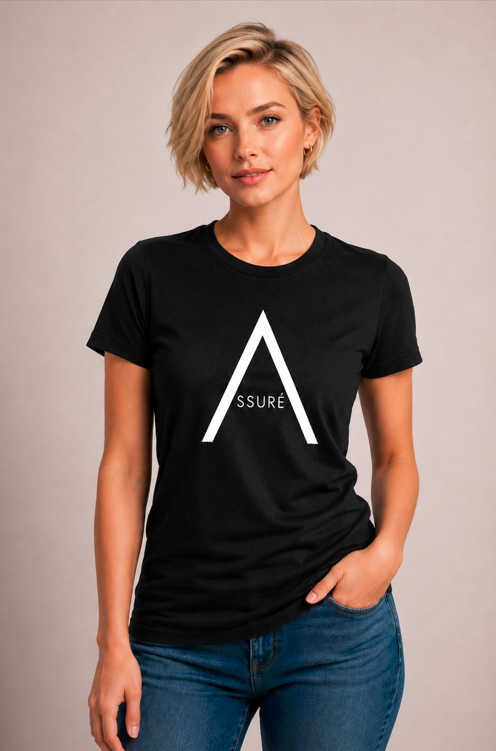 ASSURÉ Noir Women’s Premium Heavyweight T-Shirt — Elevated Essentials