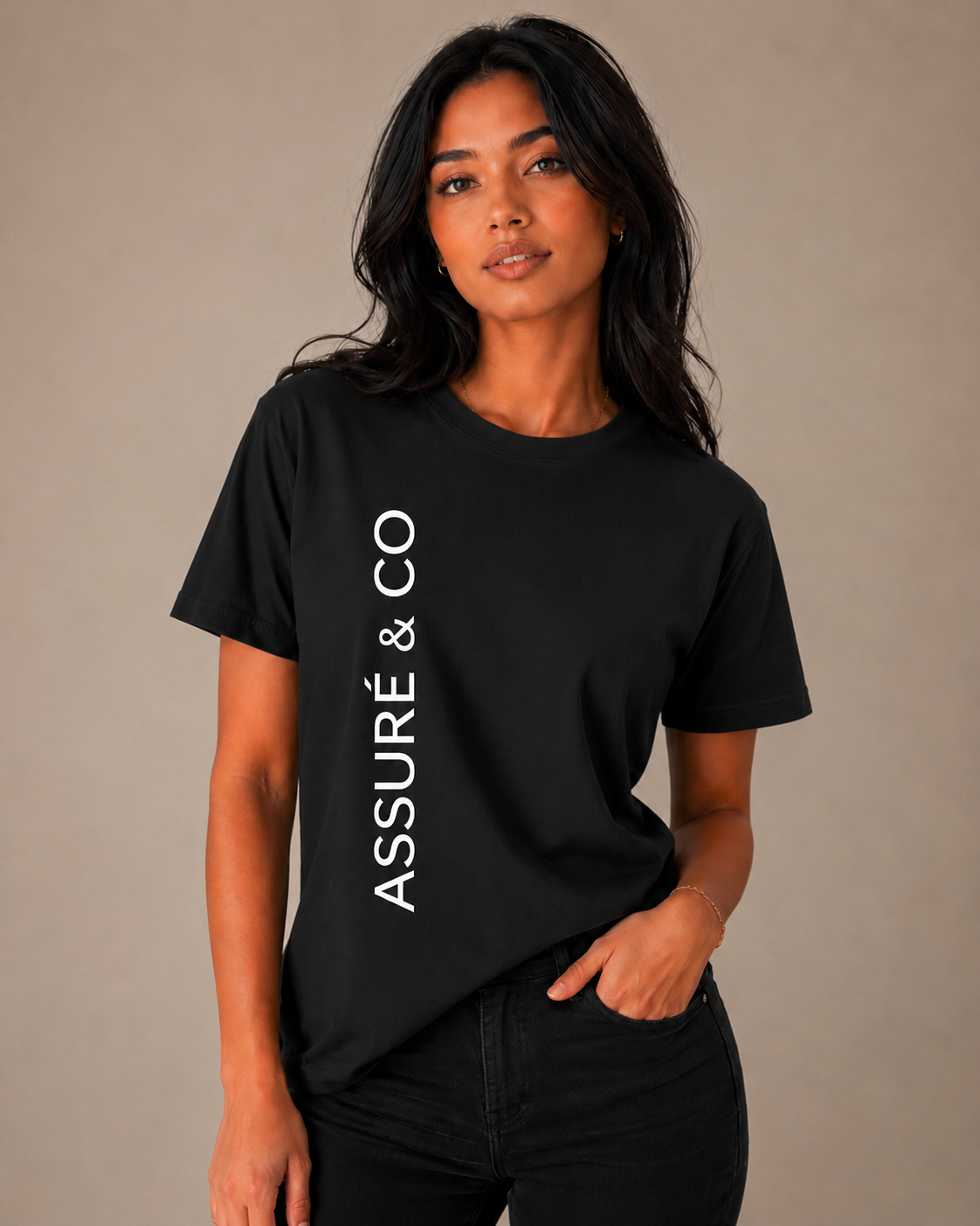 ASSURÉ & CO Women's Signature Vertical Premium Heavyweight Tee