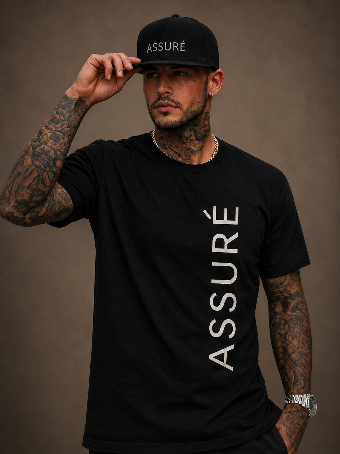 ASSURÉ Men’s Vertical Sig Premium Heavyweight T-Shirt