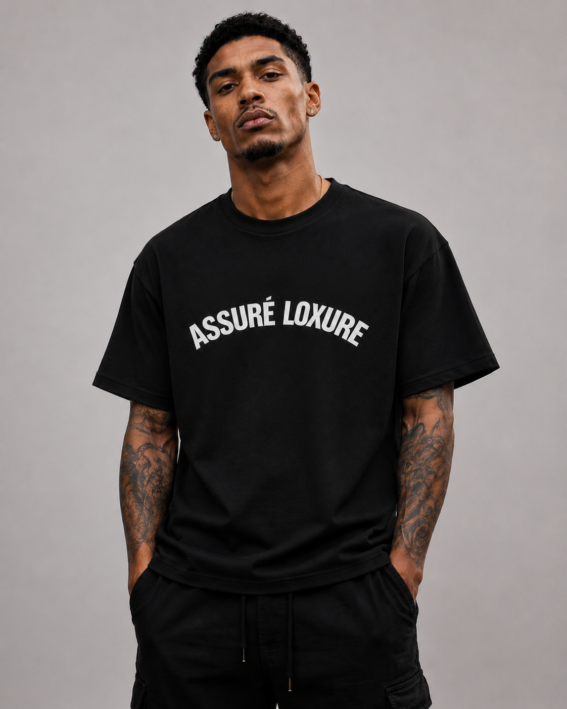 Assuré Loxure Distressed Logo Men's Heavyweight T-Shirt