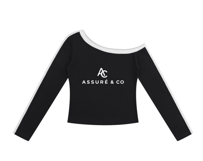 ASSURÉ & CO Women’s Off-The-Shoulder Long Sleeve T-Shirt