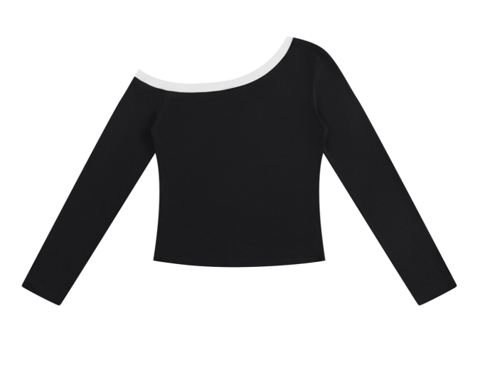 ASSURÉ & CO Women’s Off-The-Shoulder Long Sleeve T-Shirt